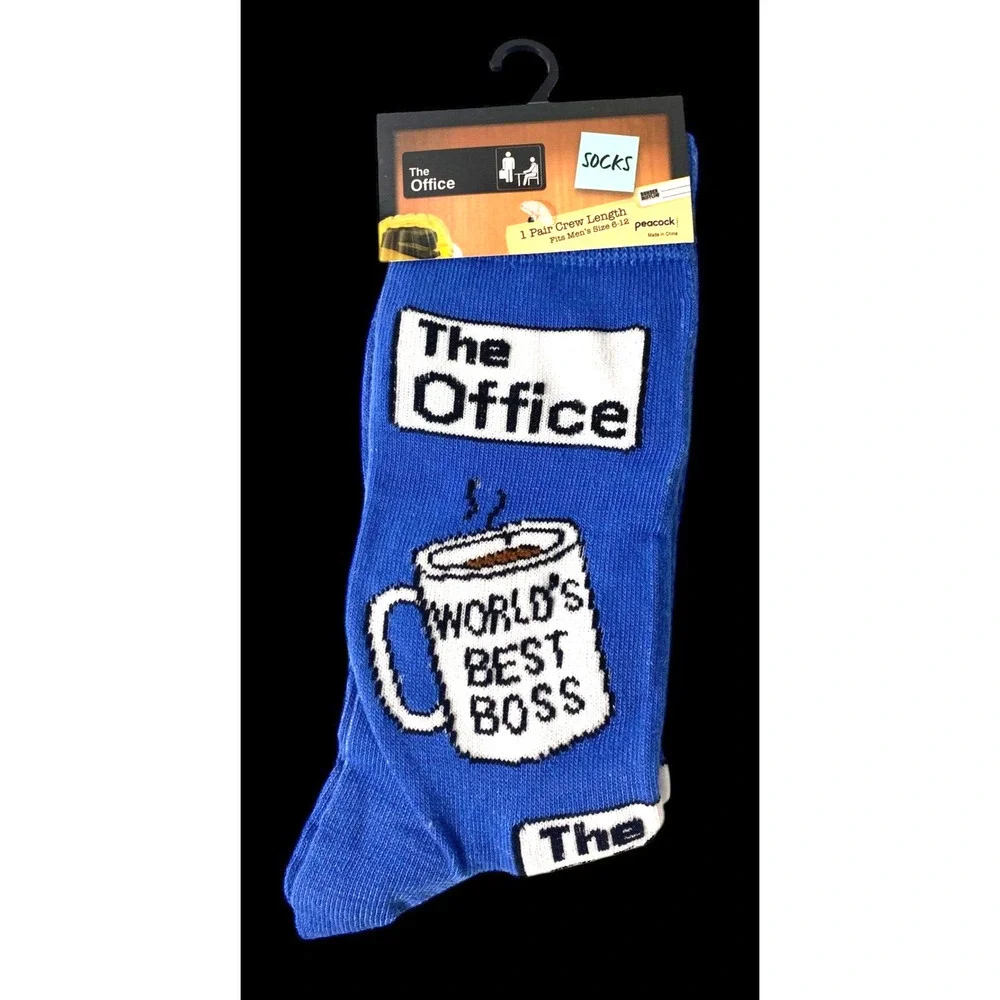 The Office Socks NEW Adult Mens Peacock Official TV Show Novelty Size 6-12